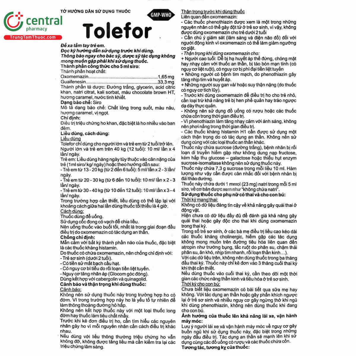 thuoc tolefor 3 D1677