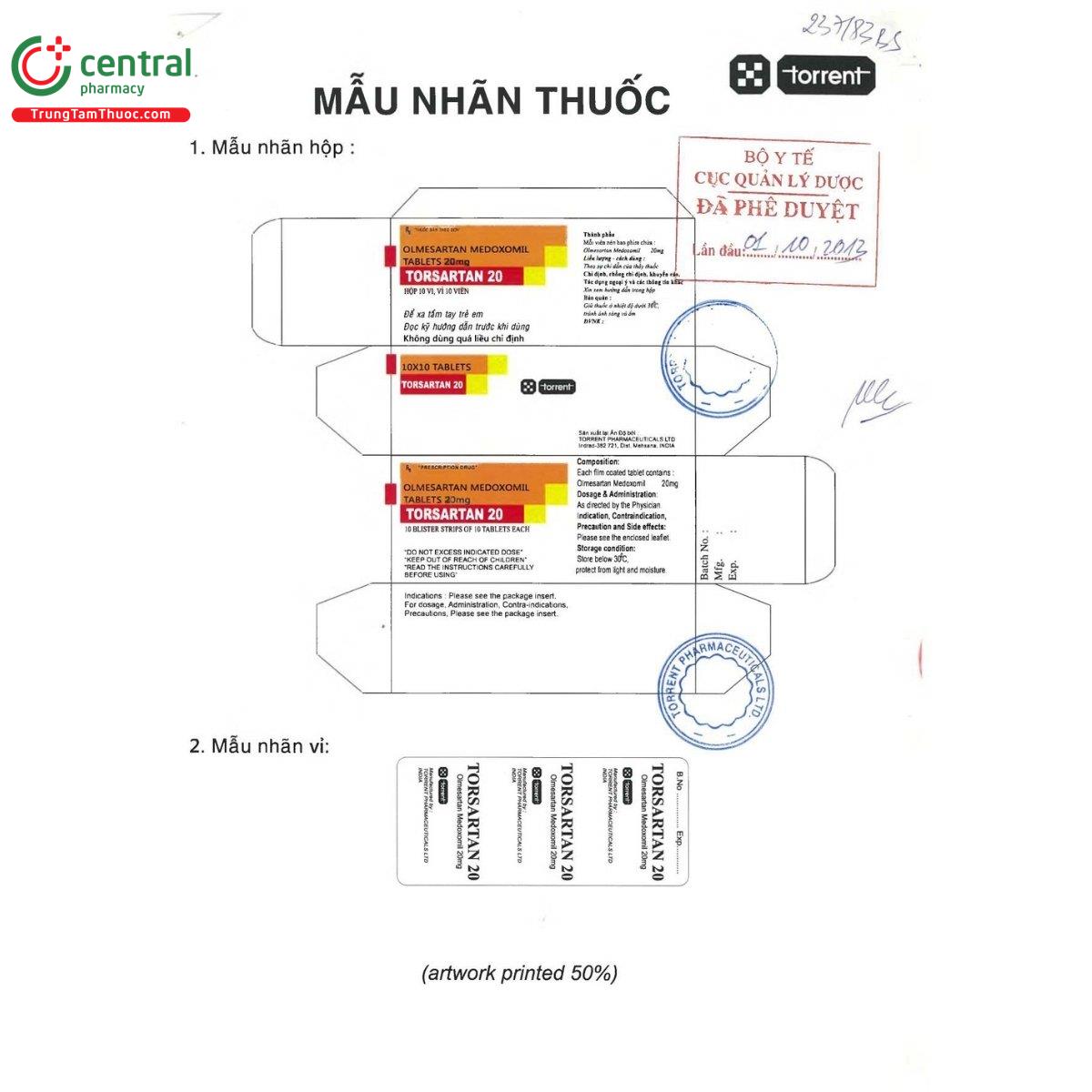 thuoc torsartan 20 2 C0340 thuoc torsartan 20 2 C0340