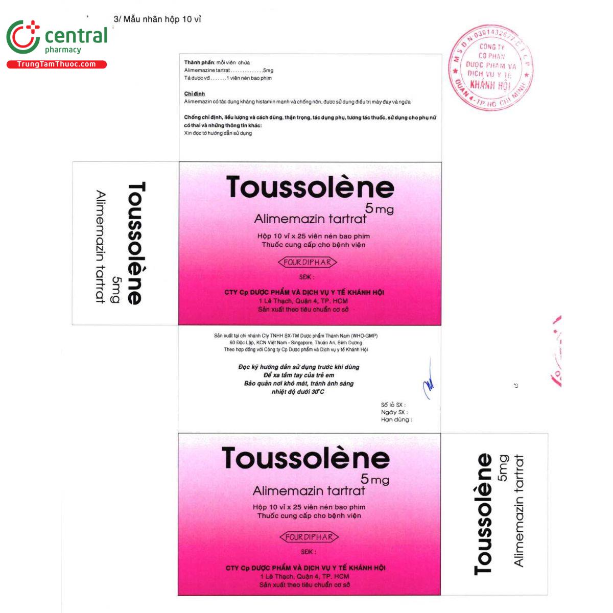 thuoc toussolene 5mg 10 L4146