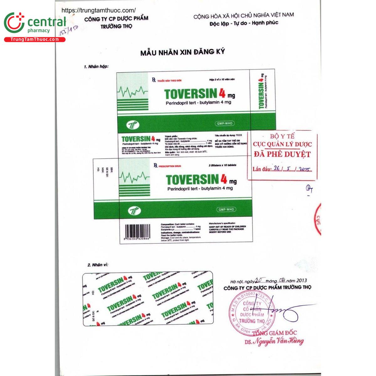 thuoc toversin 4mg 6 K4824 thuoc toversin 4mg 6 K4824