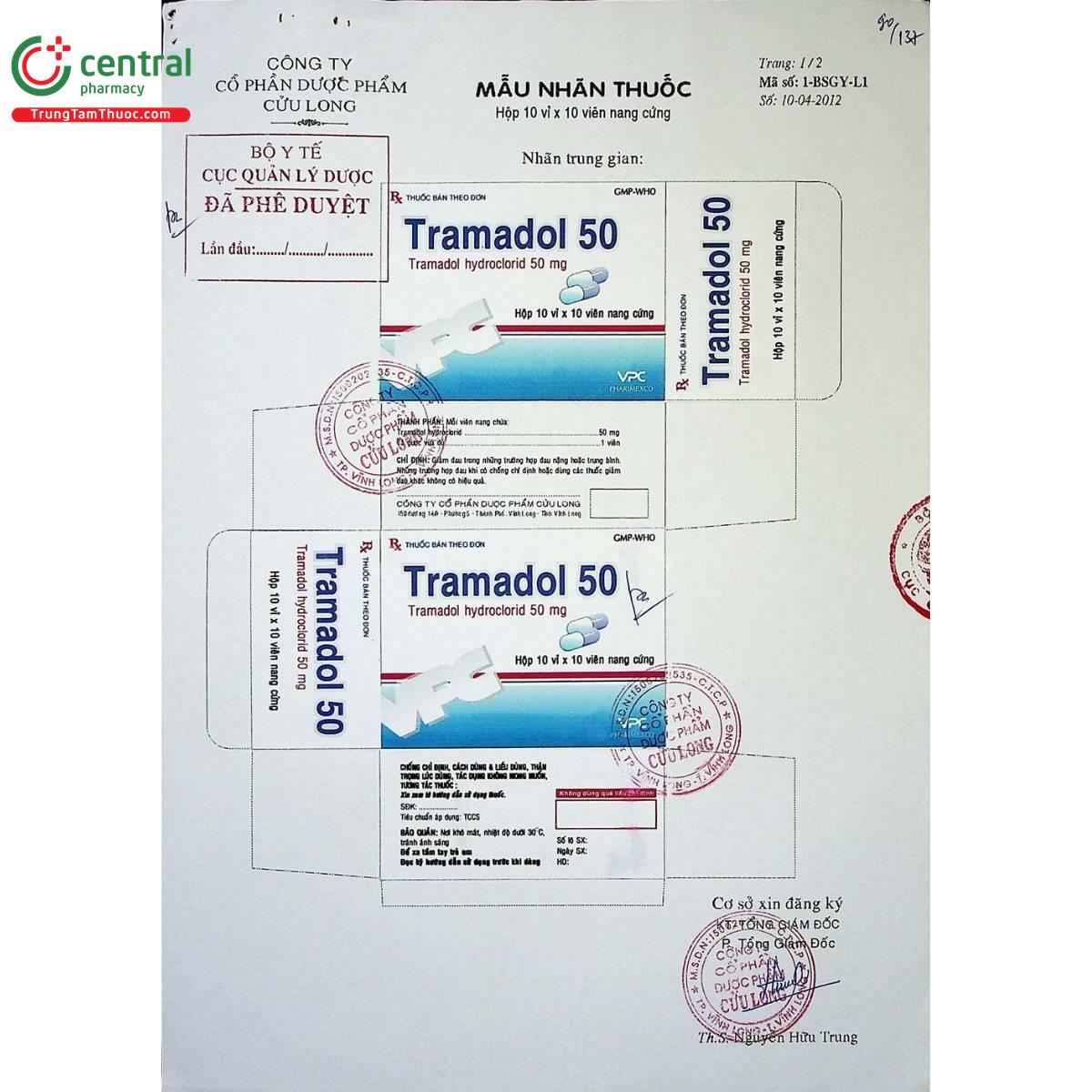 thuoc tramadol 50 pharimexco 3 G2018