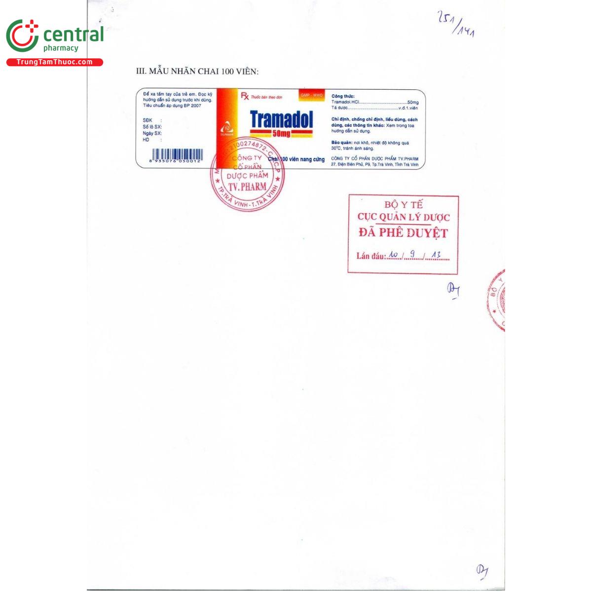 thuoc tramadol 50mg tv pharm 4 D1104 thuoc tramadol 50mg tv pharm 4 D1104