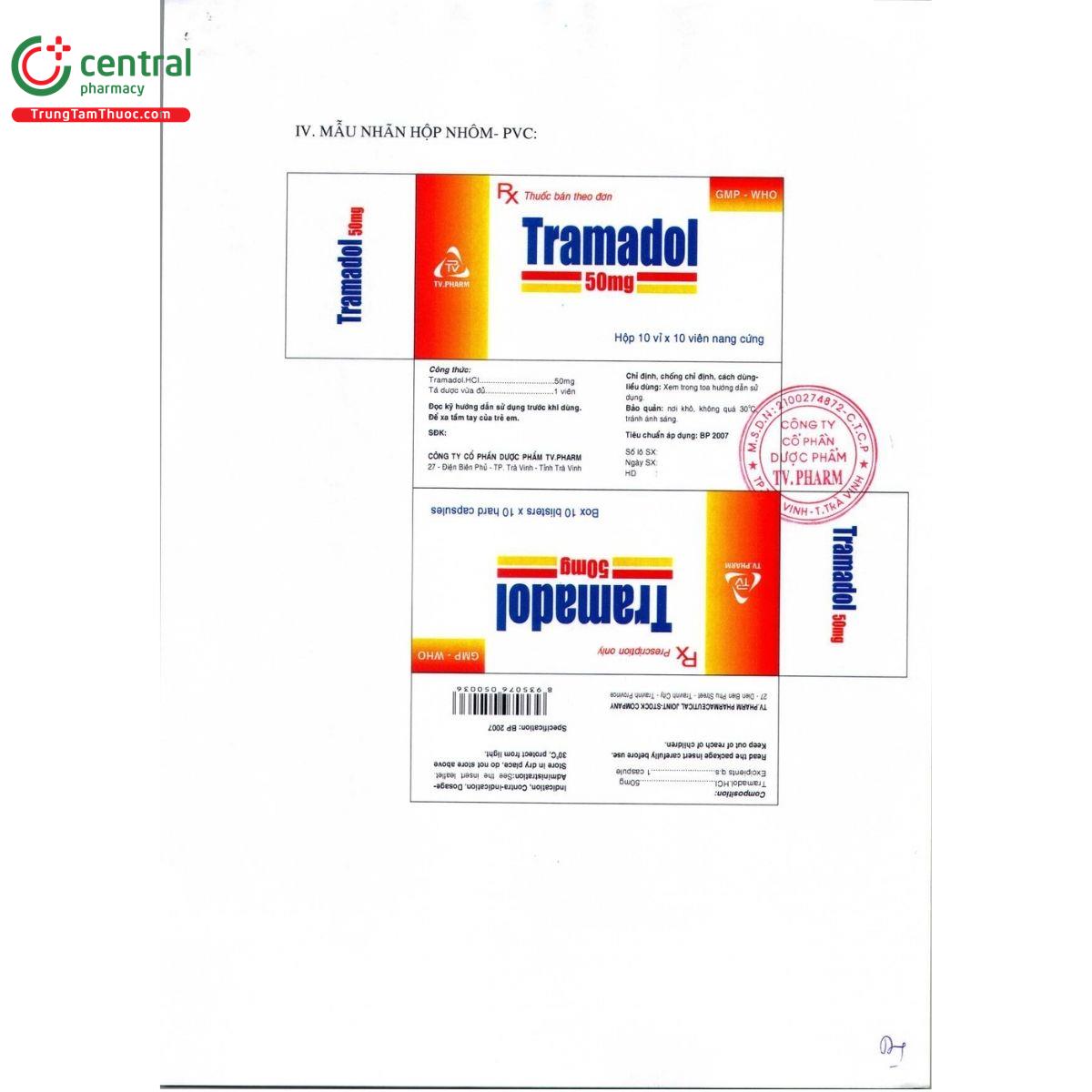 thuoc tramadol 50mg tv pharm 6 K4741 thuoc tramadol 50mg tv pharm 6 K4741