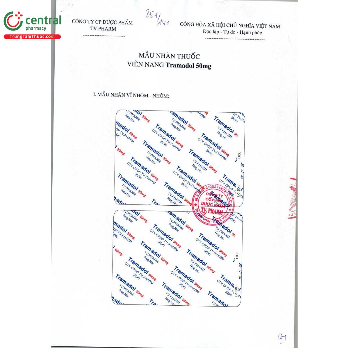 thuoc tramadol 50mg tv pharm 7 E1182 thuoc tramadol 50mg tv pharm 7 E1182