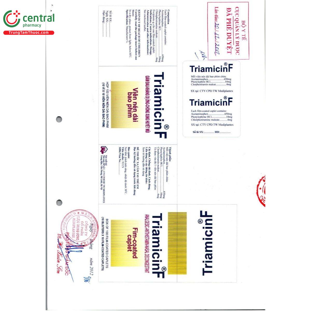 thuoc triamicin f 4 I3548 thuoc triamicin f 4 I3548