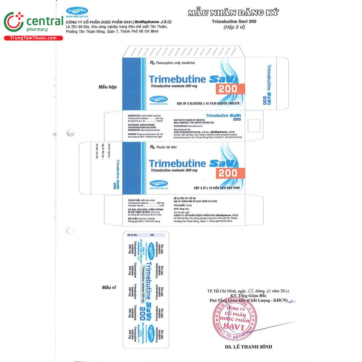 thuoc trimebutine savi 200 2 K4141