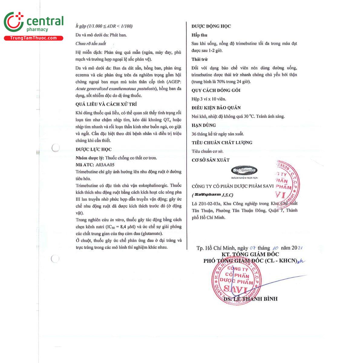 thuoc trimebutine savi 200 4 S7667