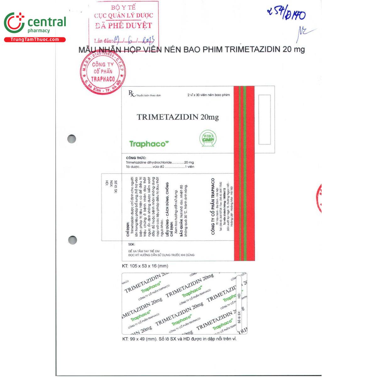 thuoc trimetazidin 20mg traphaco 2 Q6060 thuoc trimetazidin 20mg traphaco 2 Q6060