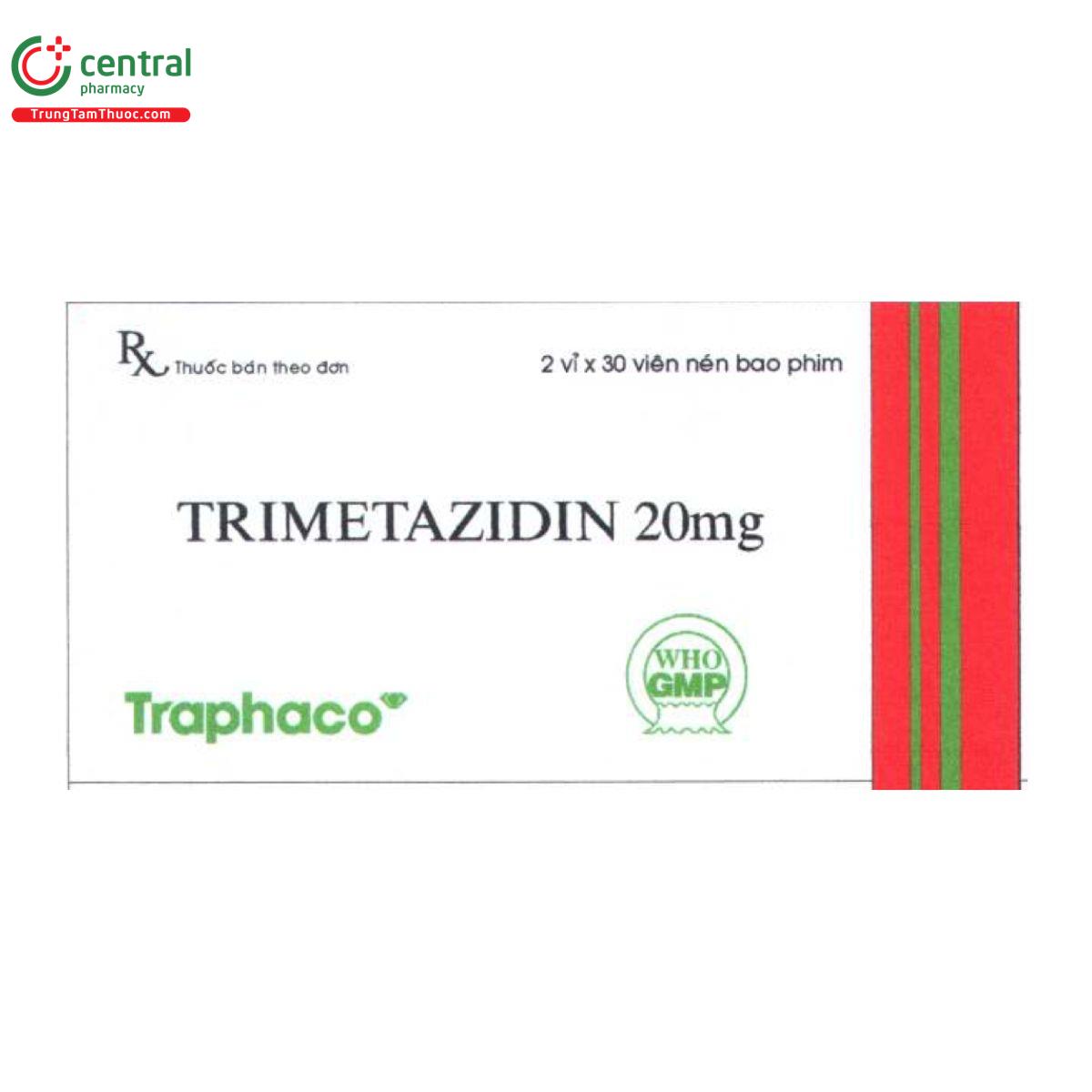 thuoc trimetazidin 20mg traphaco K4333 thuoc trimetazidin 20mg traphaco K4333