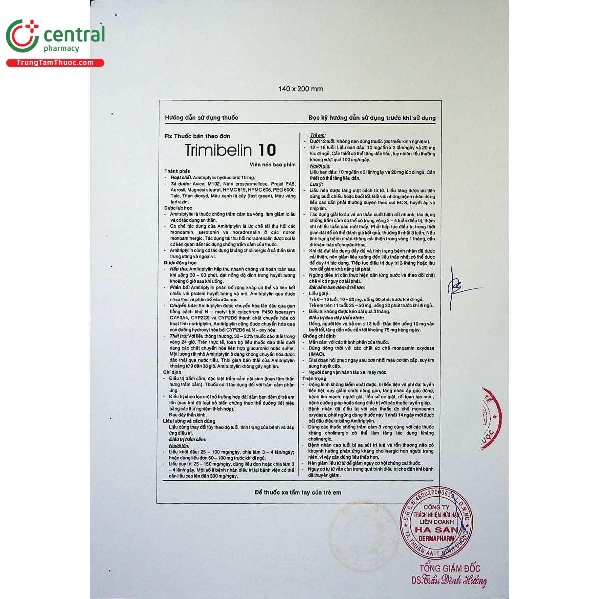 thuoc trimibelin 10 6 L4283