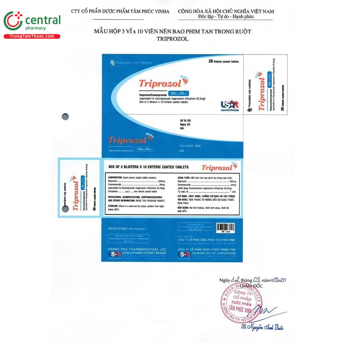 thuoc triprozol 500mg 20mg 2 D1122