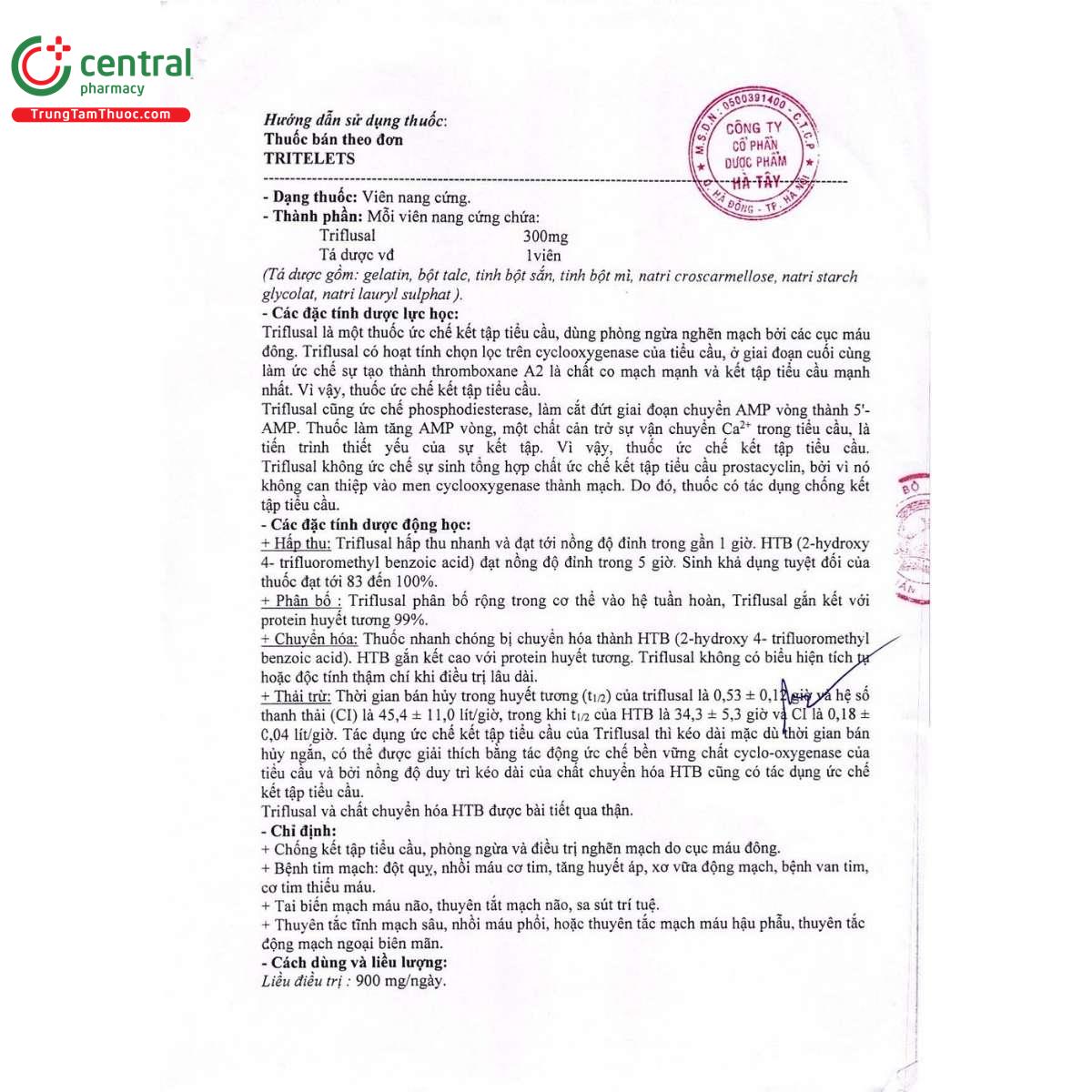thuoc tritelets 300mg 4 C0860 thuoc tritelets 300mg 4 C0860