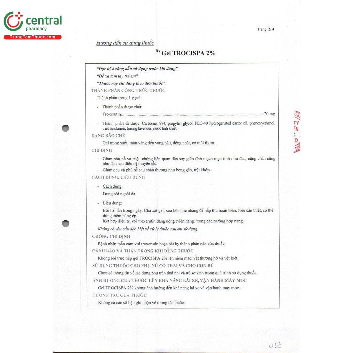 thuoc trocispa 2 gel 14 H3426 thuoc trocispa 2 gel 14 H3426