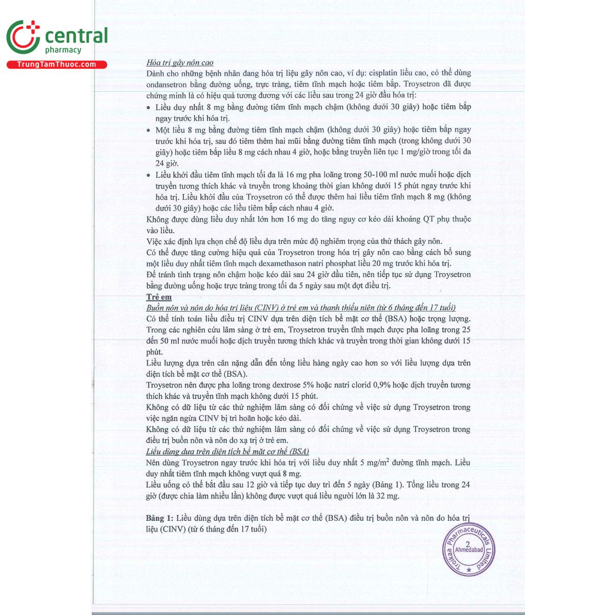 thuoc troysetron 2mgml 4 N5058 thuoc troysetron 2mgml 4 N5058