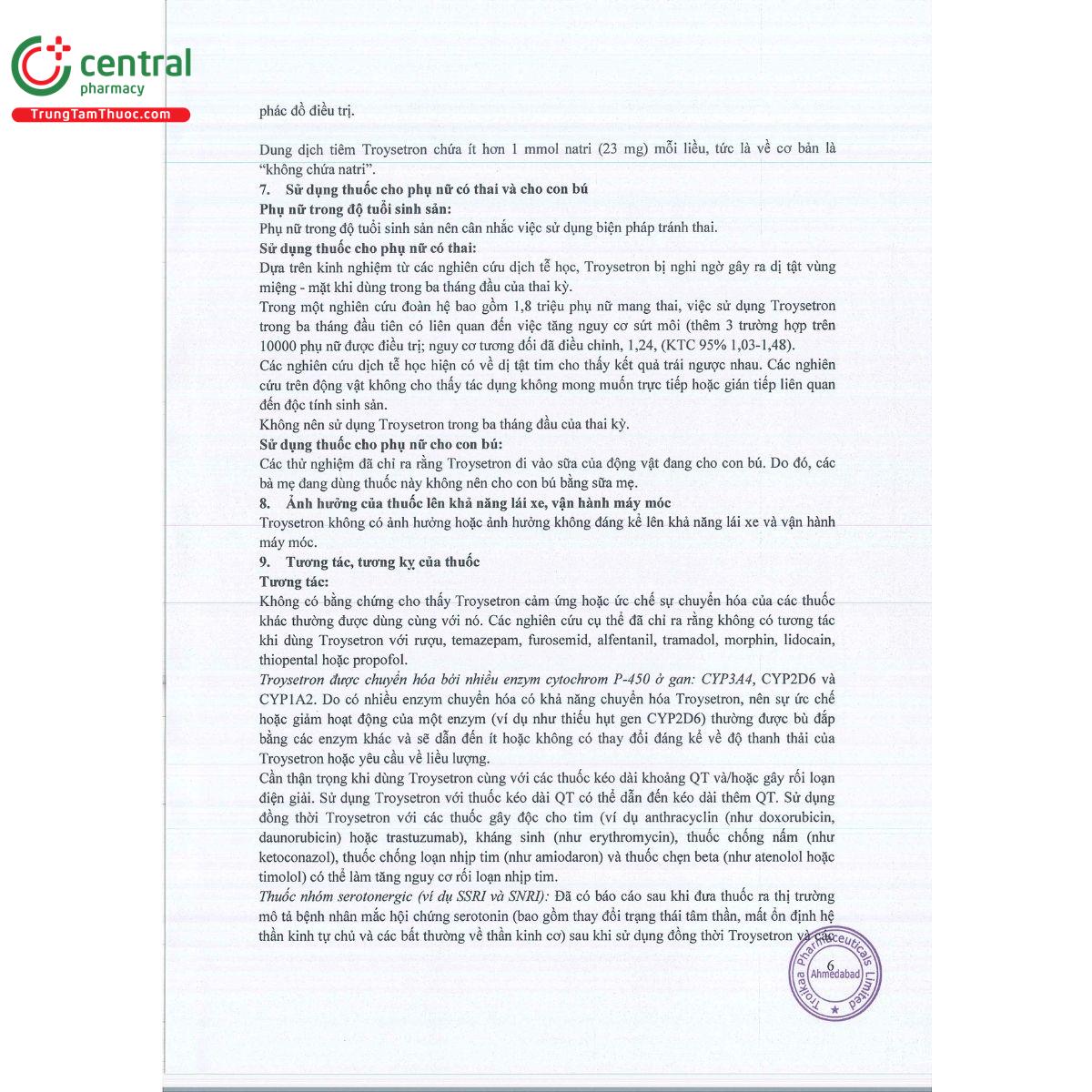 thuoc troysetron 2mgml 8 A0862 thuoc troysetron 2mgml 8 A0862