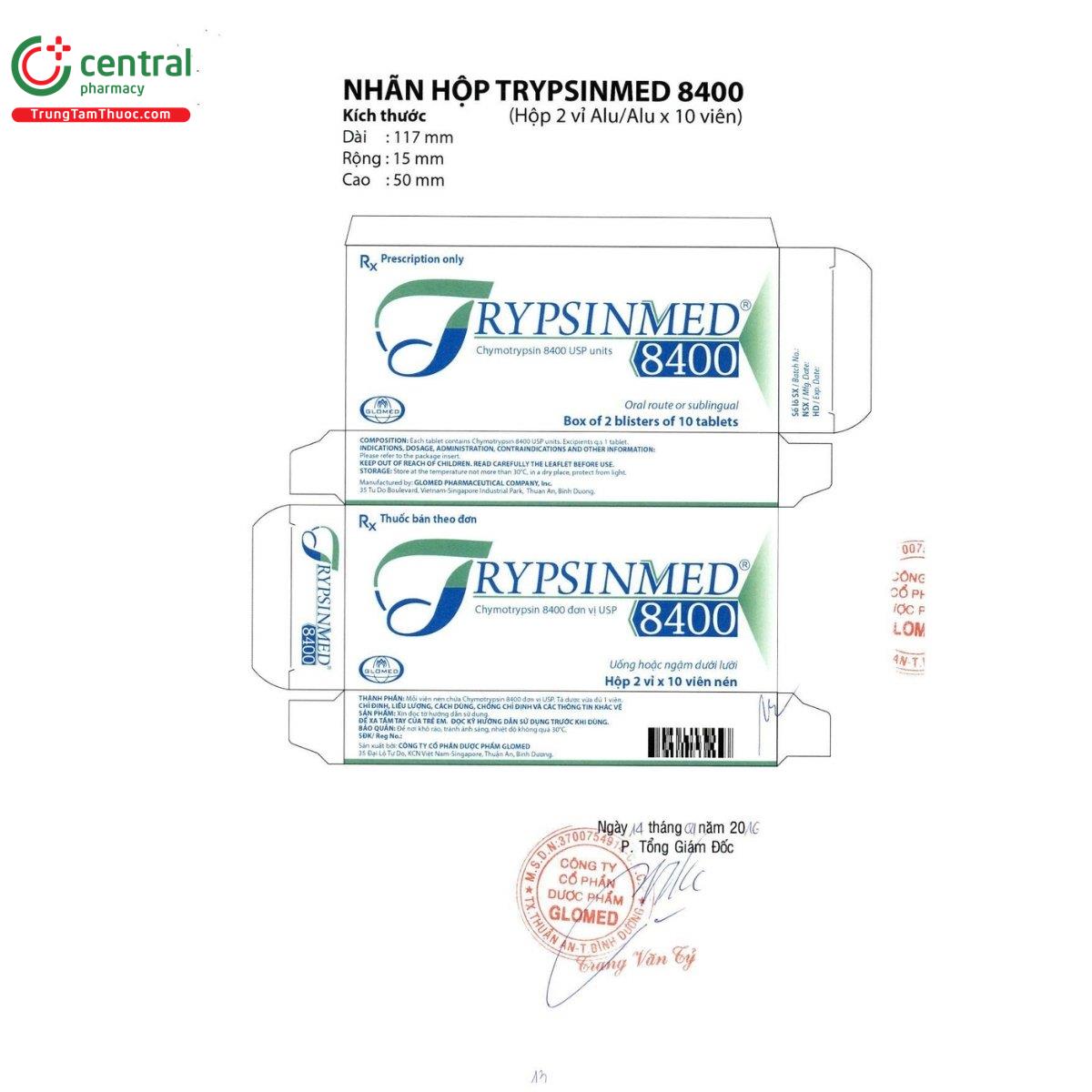 thuoc trypsinmed 8400 3 T7557 thuoc trypsinmed 8400 3 T7557