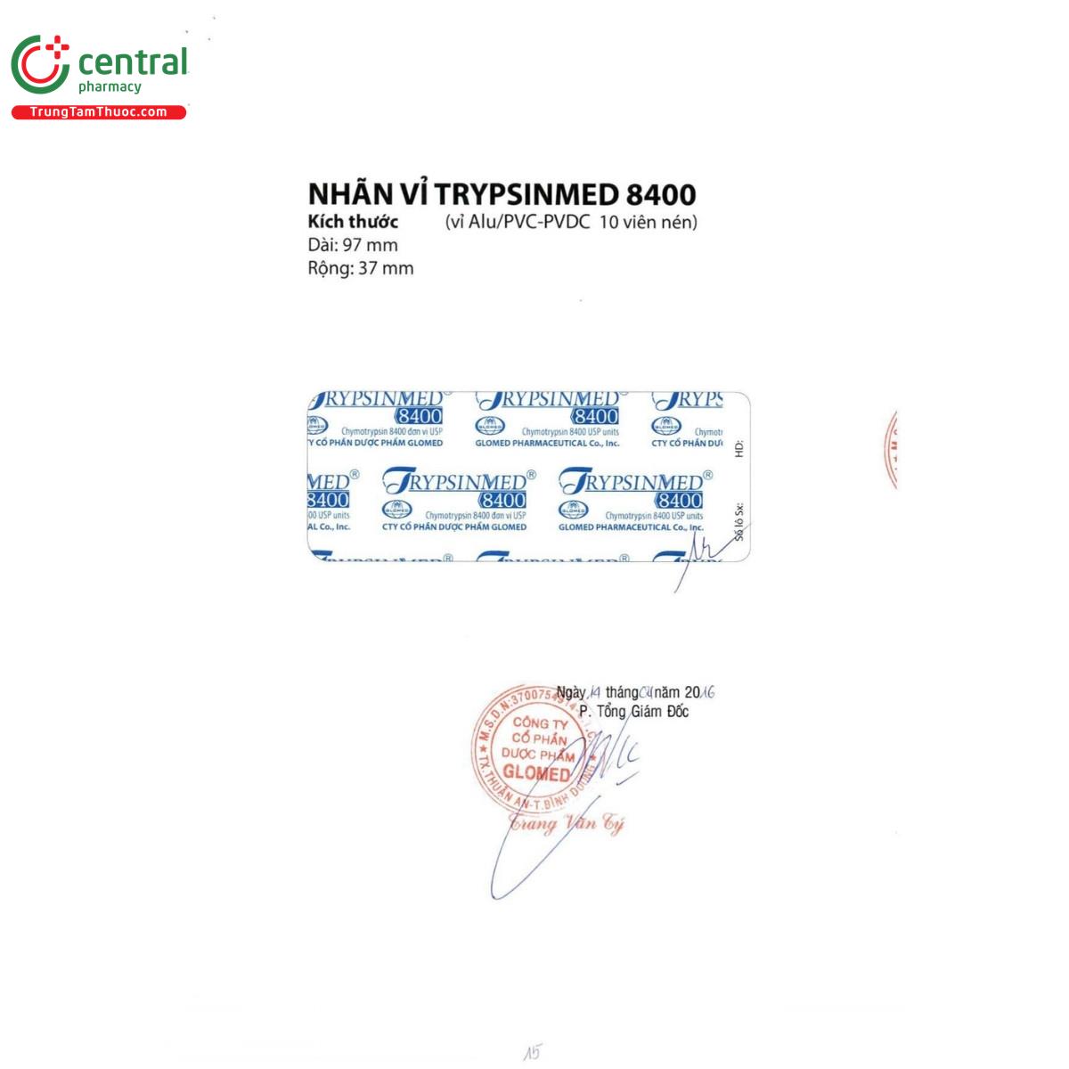 thuoc trypsinmed 8400 5 B0128 thuoc trypsinmed 8400 5 B0128