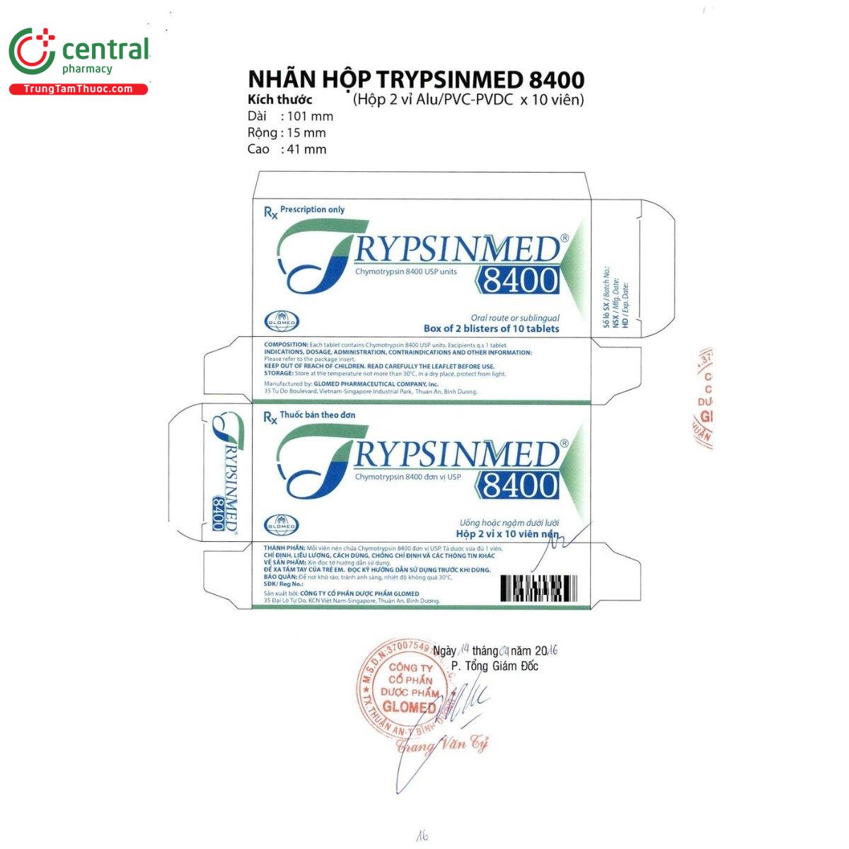 thuoc trypsinmed 8400 6 M5315 thuoc trypsinmed 8400 6 M5315