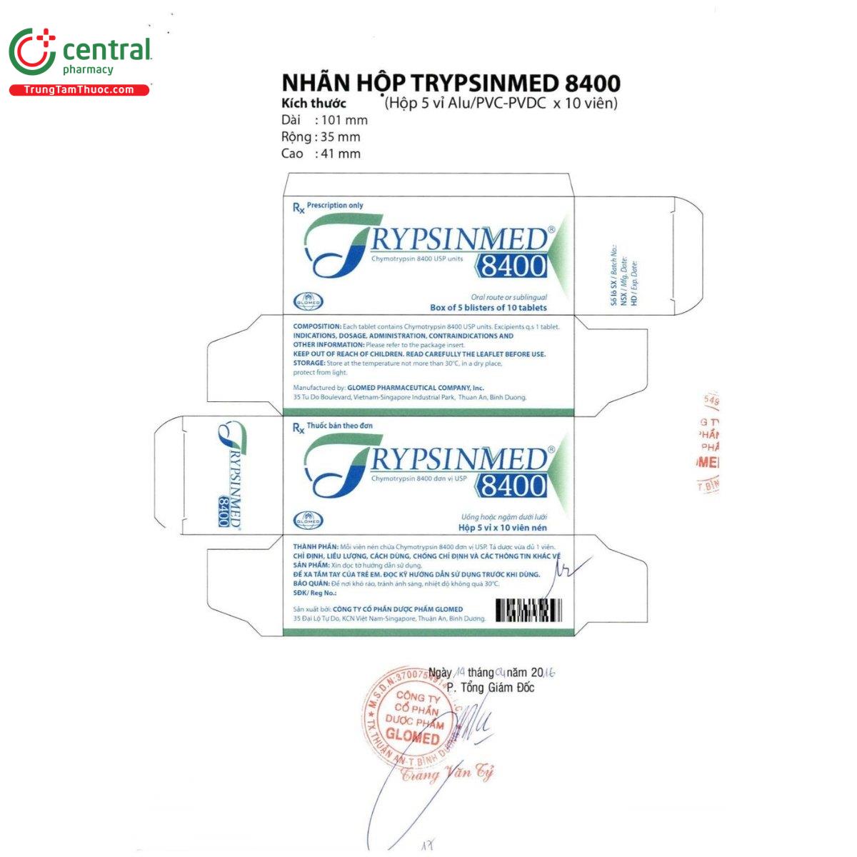 thuoc trypsinmed 8400 7 U8054 thuoc trypsinmed 8400 7 U8054