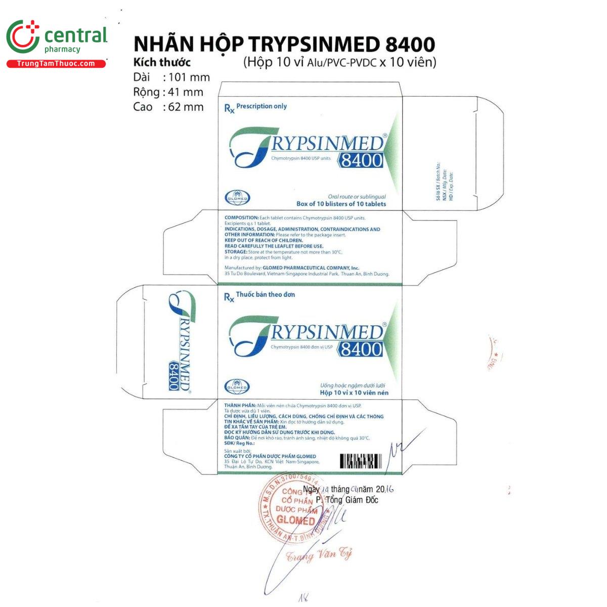 thuoc trypsinmed 8400 8 F2603 thuoc trypsinmed 8400 8 F2603