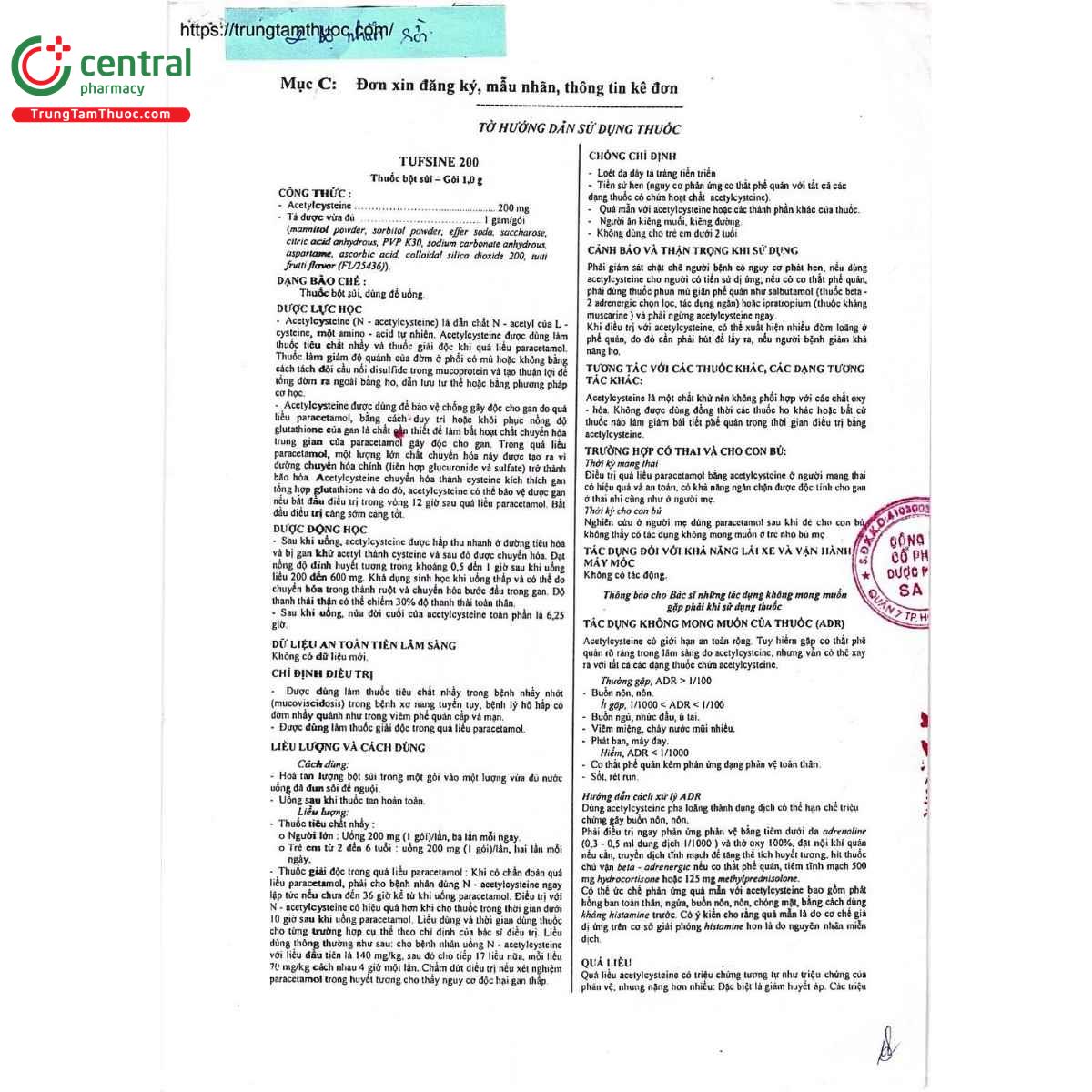 thuoc tufsine 200mg 4 C1677 thuoc tufsine 200mg 4 C1677