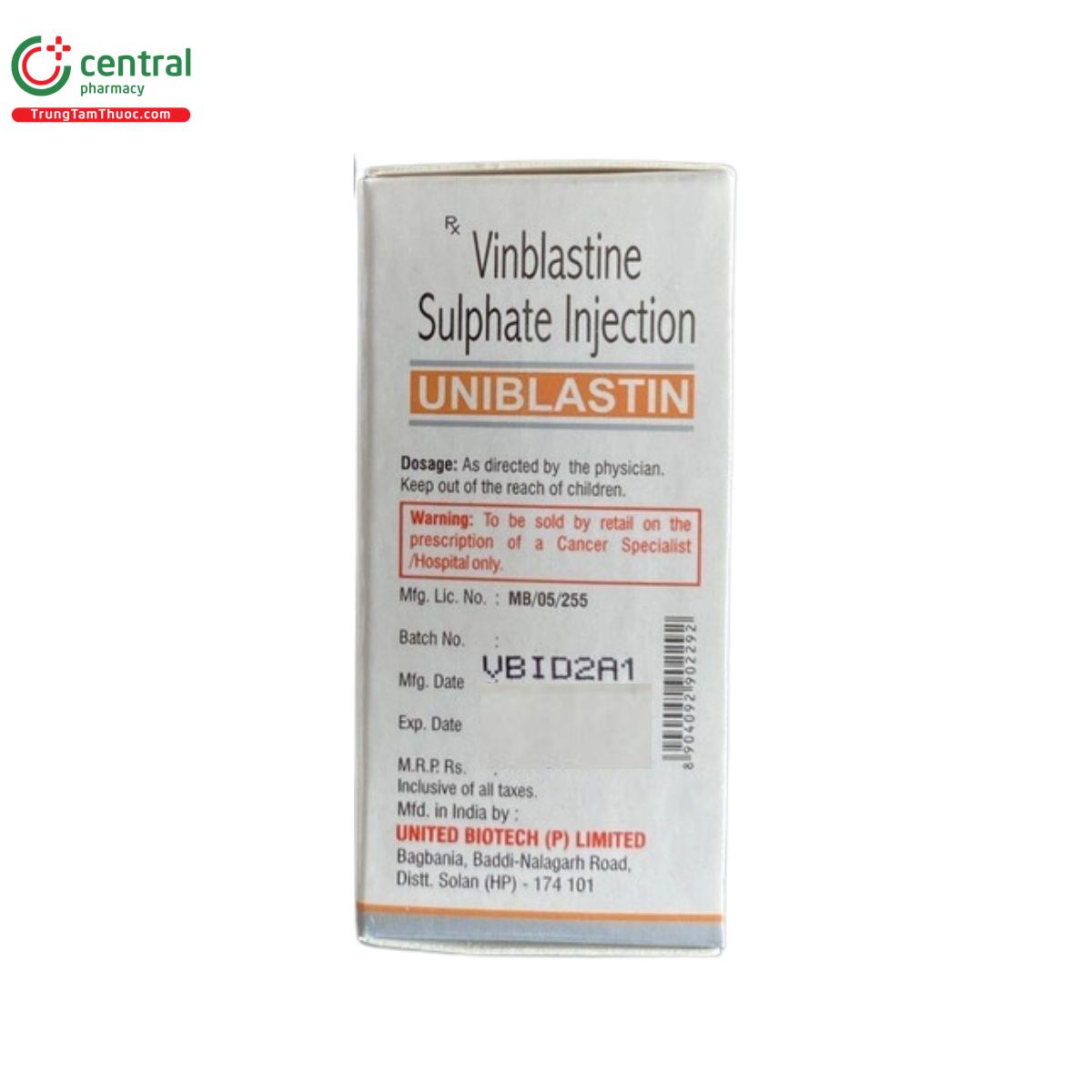 thuoc uniblastin 10mg 10ml 4 D1586