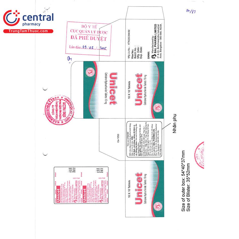 thuoc unicet bal pharma 3 F2188