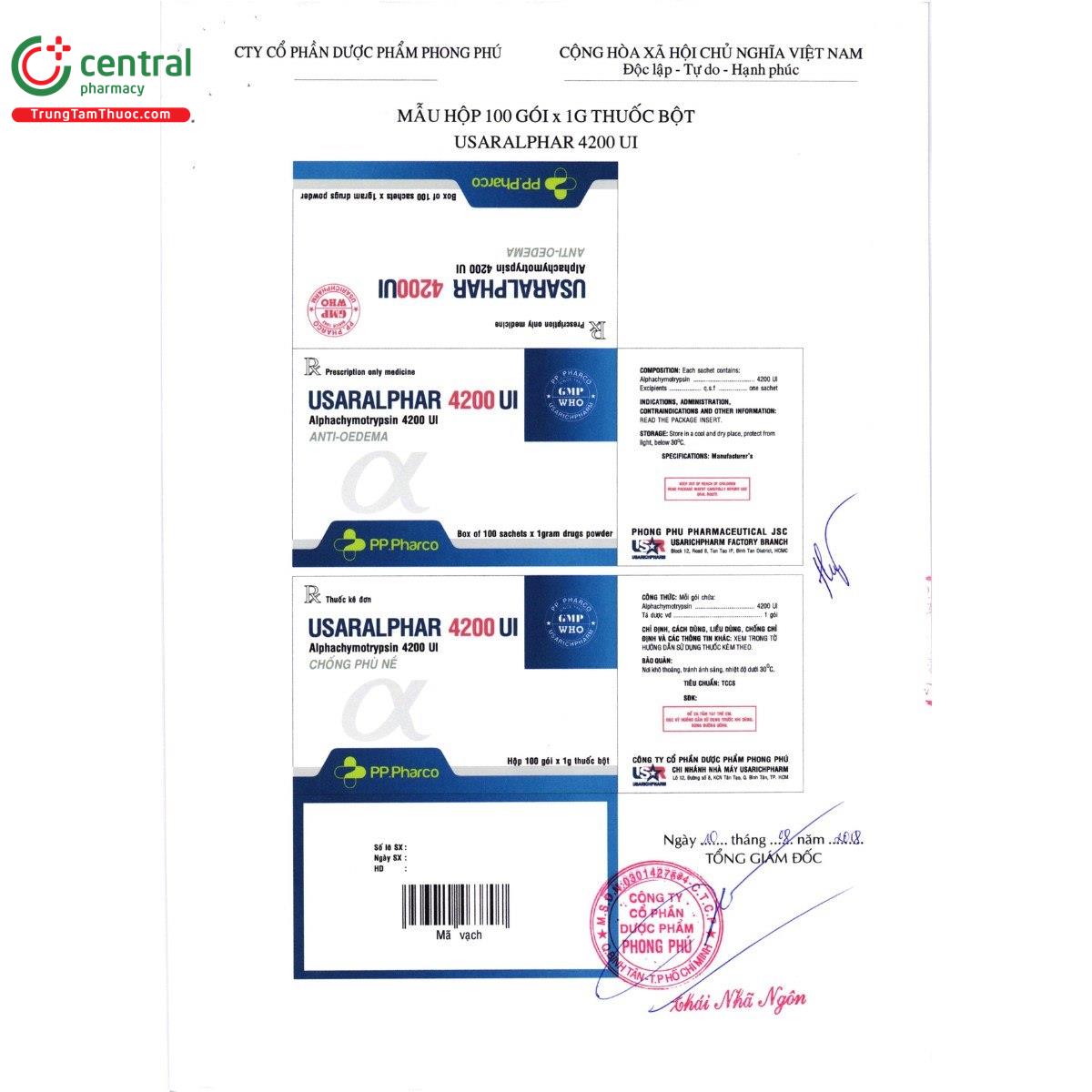 thuoc usaralphar 4200 ui 5 J4076 thuoc usaralphar 4200 ui 5 J4076