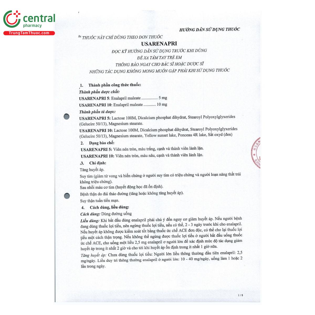 thuoc usarenapri 1 S7856 thuoc usarenapri 1 S7856