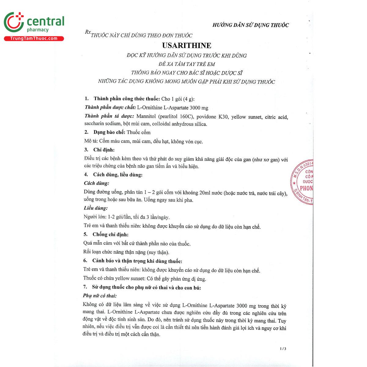 thuoc usarithine 7 C1640