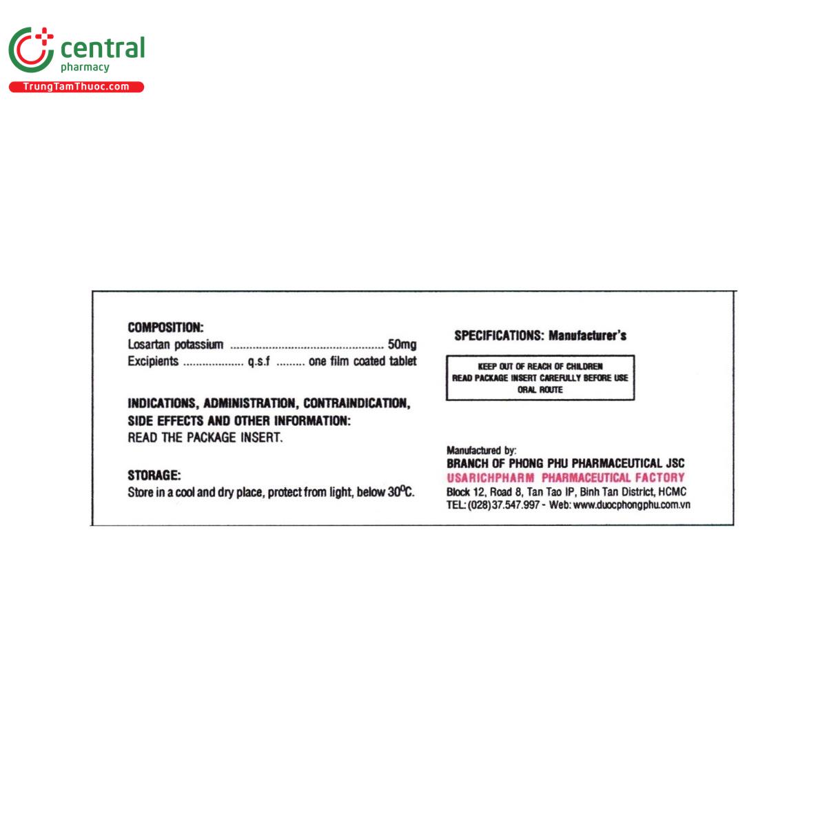 thuoc usarlosartan 50mg 3 O6403