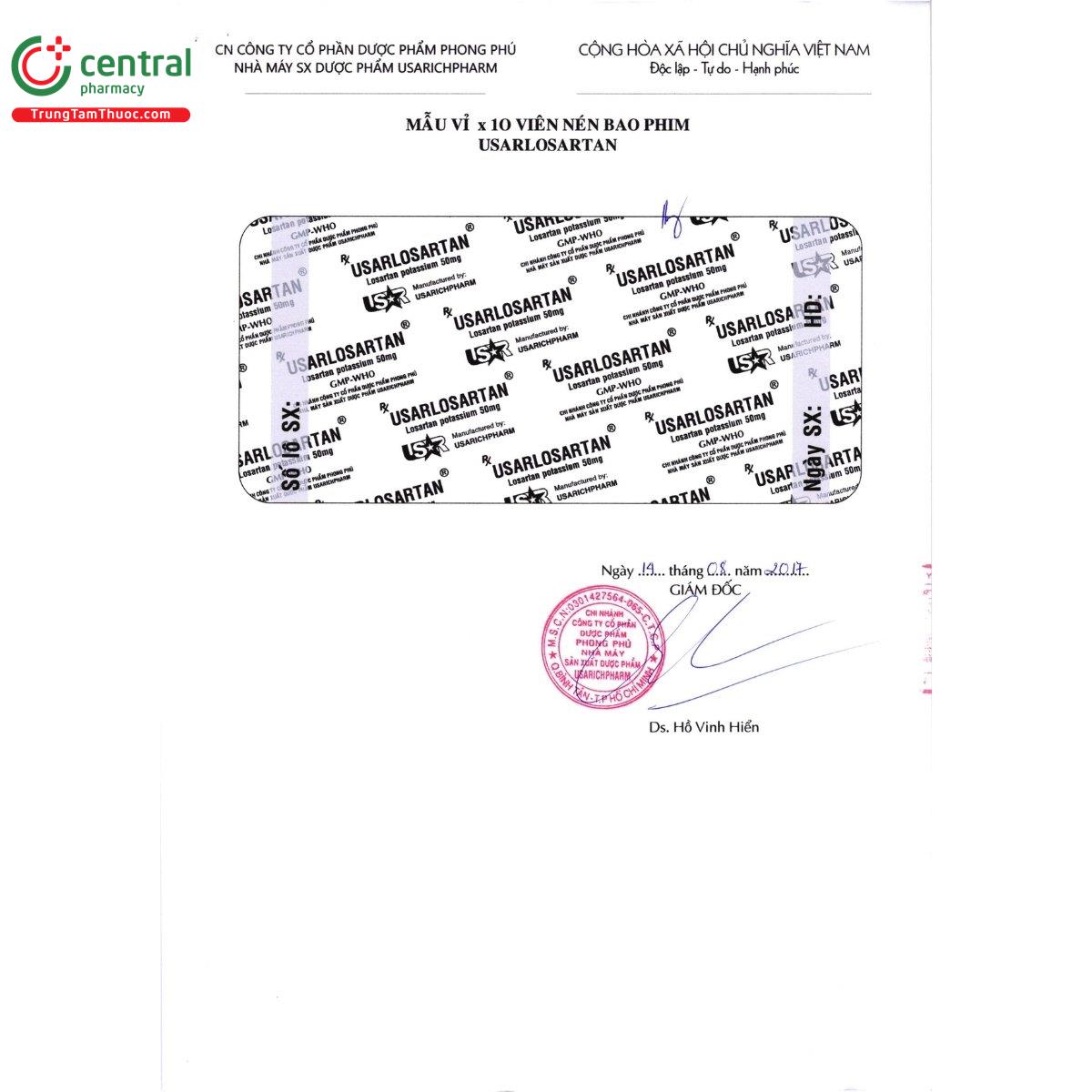 thuoc usarlosartan 50mg 5 T7054