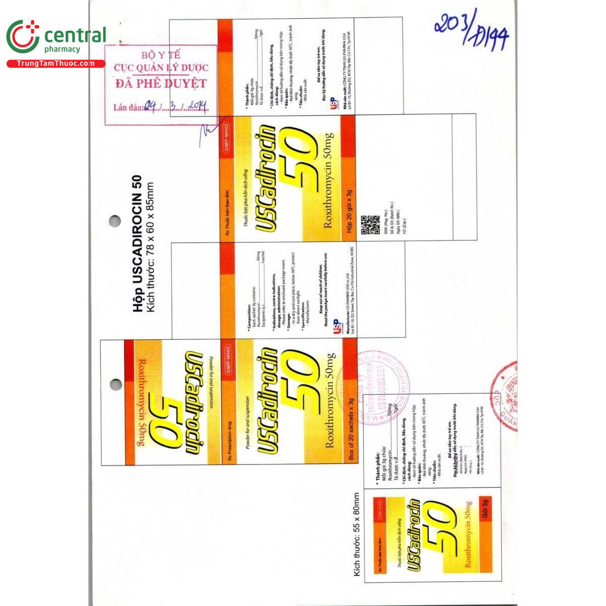 thuoc uscadirocin 50 3 G2032 thuoc uscadirocin 50 3 G2032