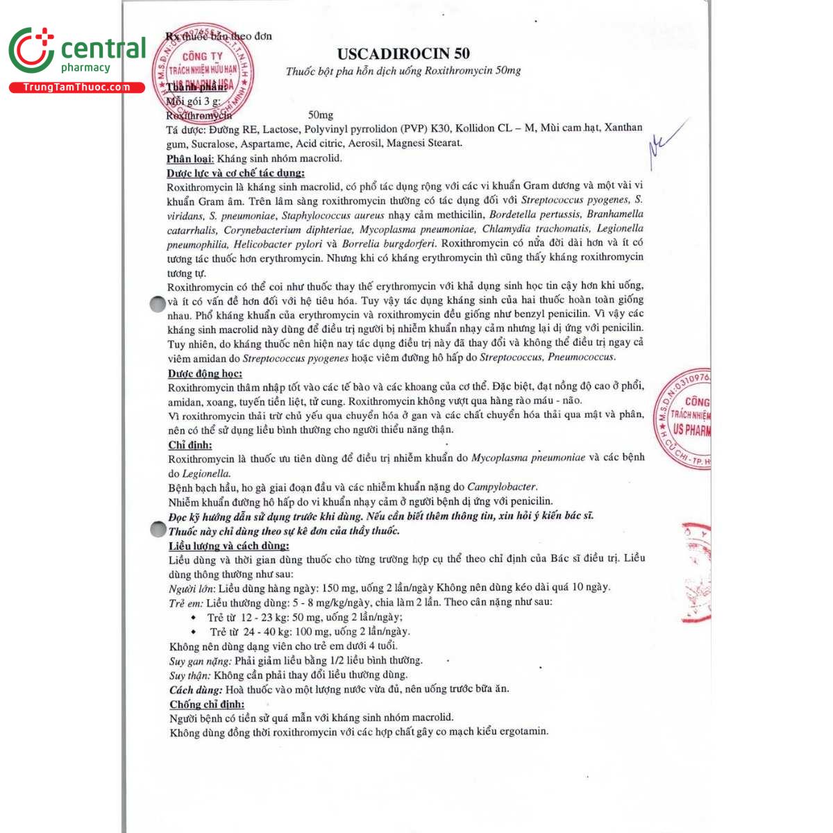 thuoc uscadirocin 50 4 N5668 thuoc uscadirocin 50 4 N5668