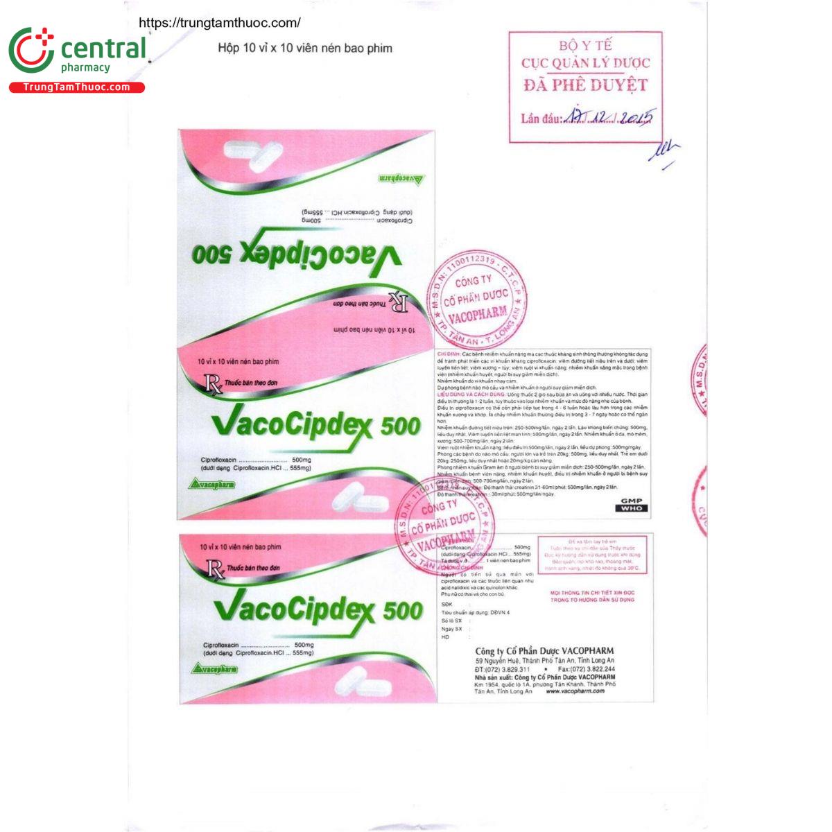 thuoc vacocipdex 500 vien nen bao phim 2 L4170 thuoc vacocipdex 500 vien nen bao phim 2 L4170