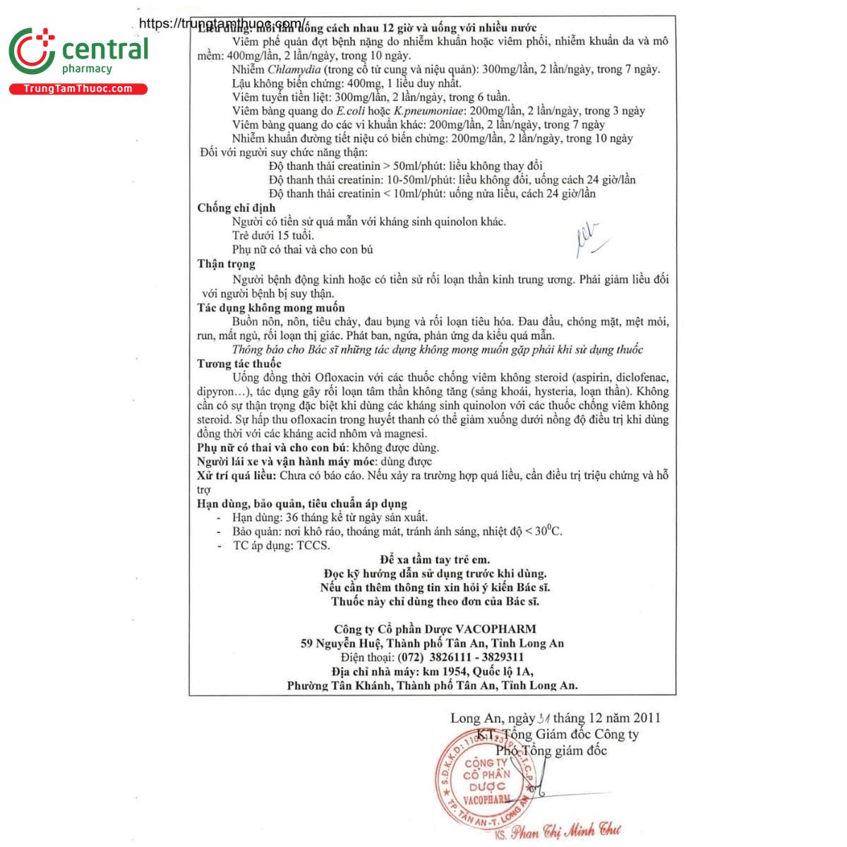 thuoc vacoflox 200mg 5 B0626 thuoc vacoflox 200mg 5 B0626
