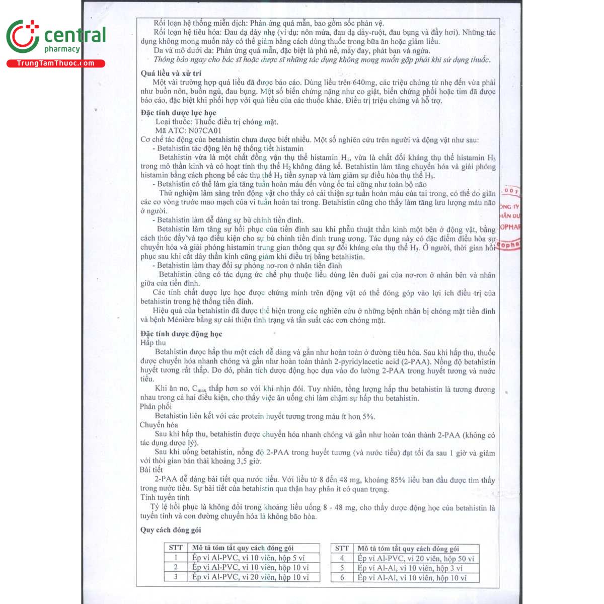thuoc vacohistin 16mg 10 T7467 thuoc vacohistin 16mg 10 T7467