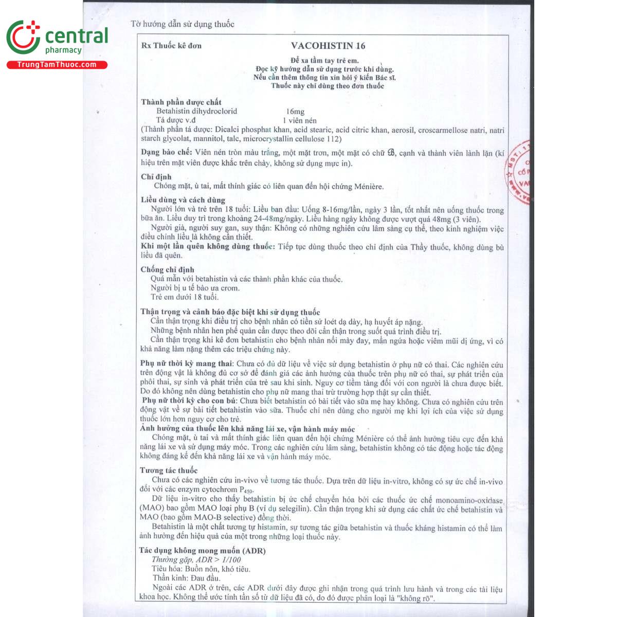 thuoc vacohistin 16mg 9 I3654 thuoc vacohistin 16mg 9 I3654