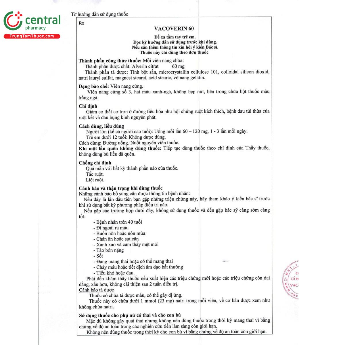 thuoc vacoverin 60 7 V8827 thuoc vacoverin 60 7 V8827