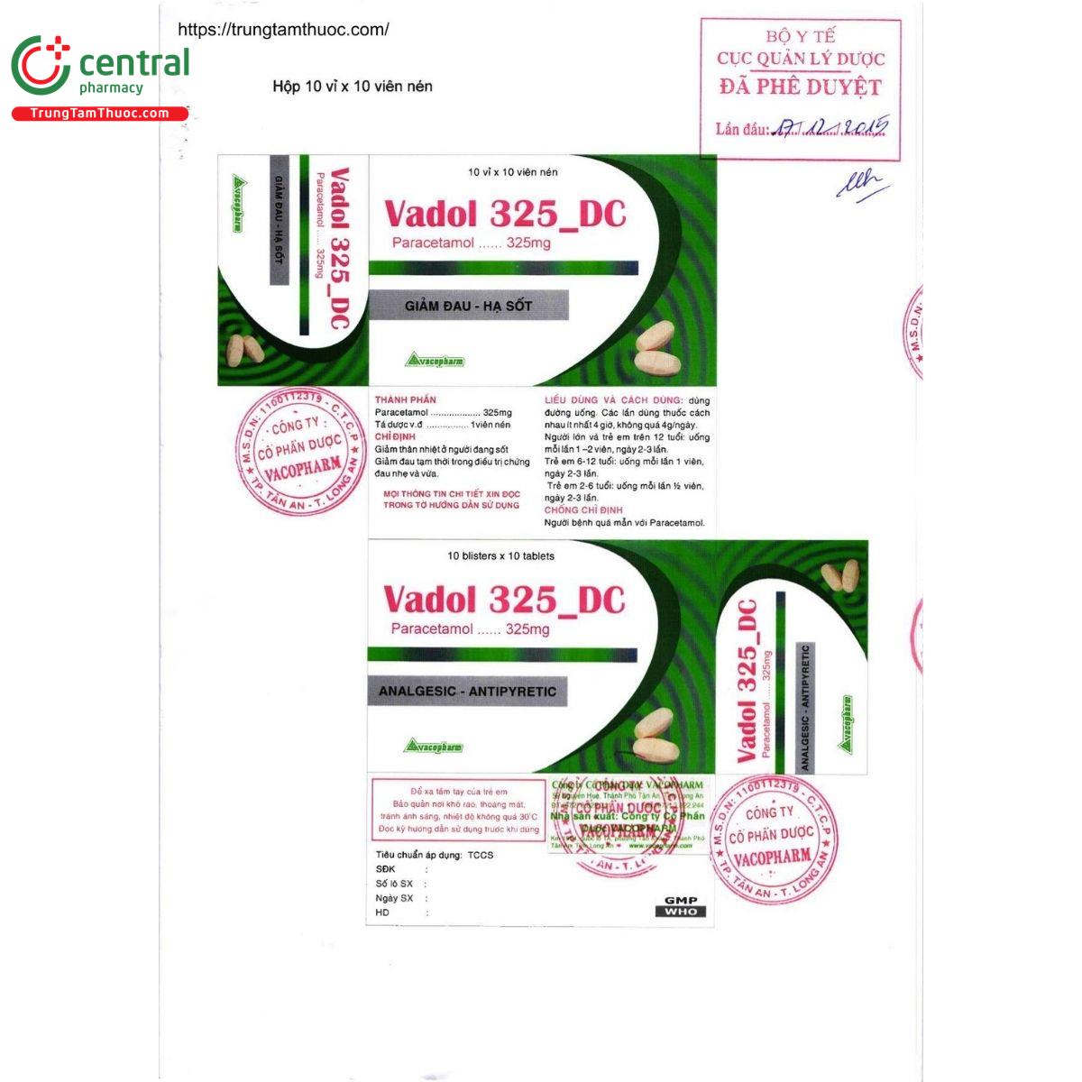thuoc vadol 325 dc 2 B0077 thuoc vadol 325 dc 2 B0077