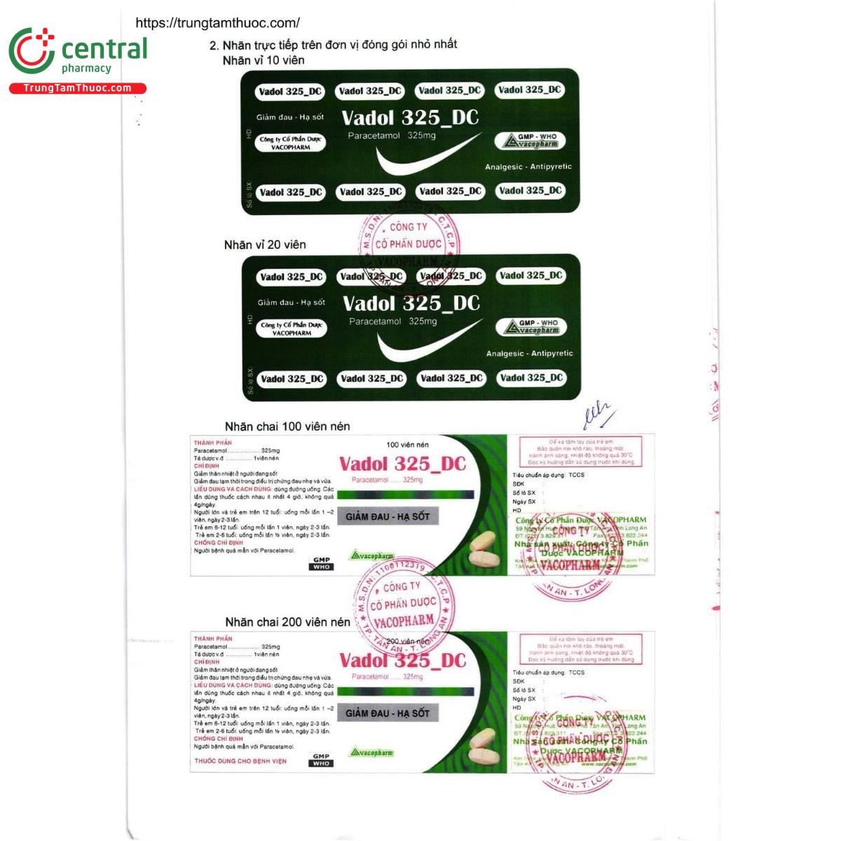 thuoc vadol 325 dc 3 C0055 thuoc vadol 325 dc 3 C0055