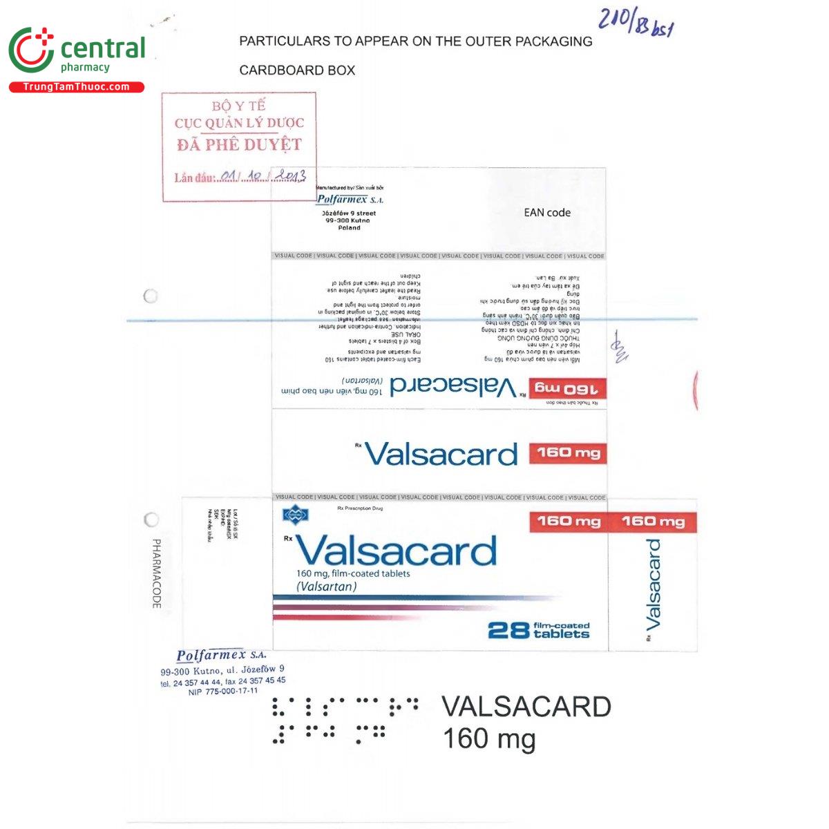 thuoc valsacard 160mg 8 Q6232 thuoc valsacard 160mg 8 Q6232