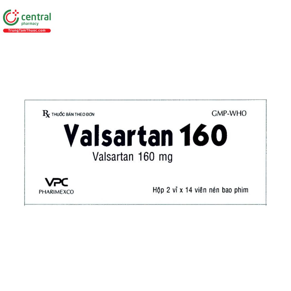thuoc valsartan 160 pharimexco 1 B0186 thuoc valsartan 160 pharimexco 1 B0186