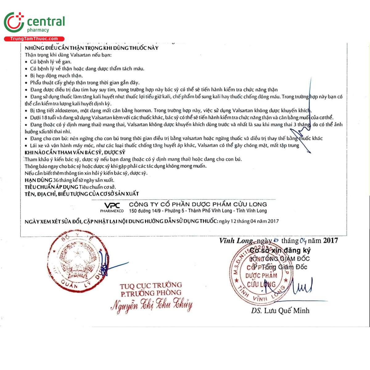 thuoc valsartan 160 pharimexco 10 V8383 thuoc valsartan 160 pharimexco 10 V8383