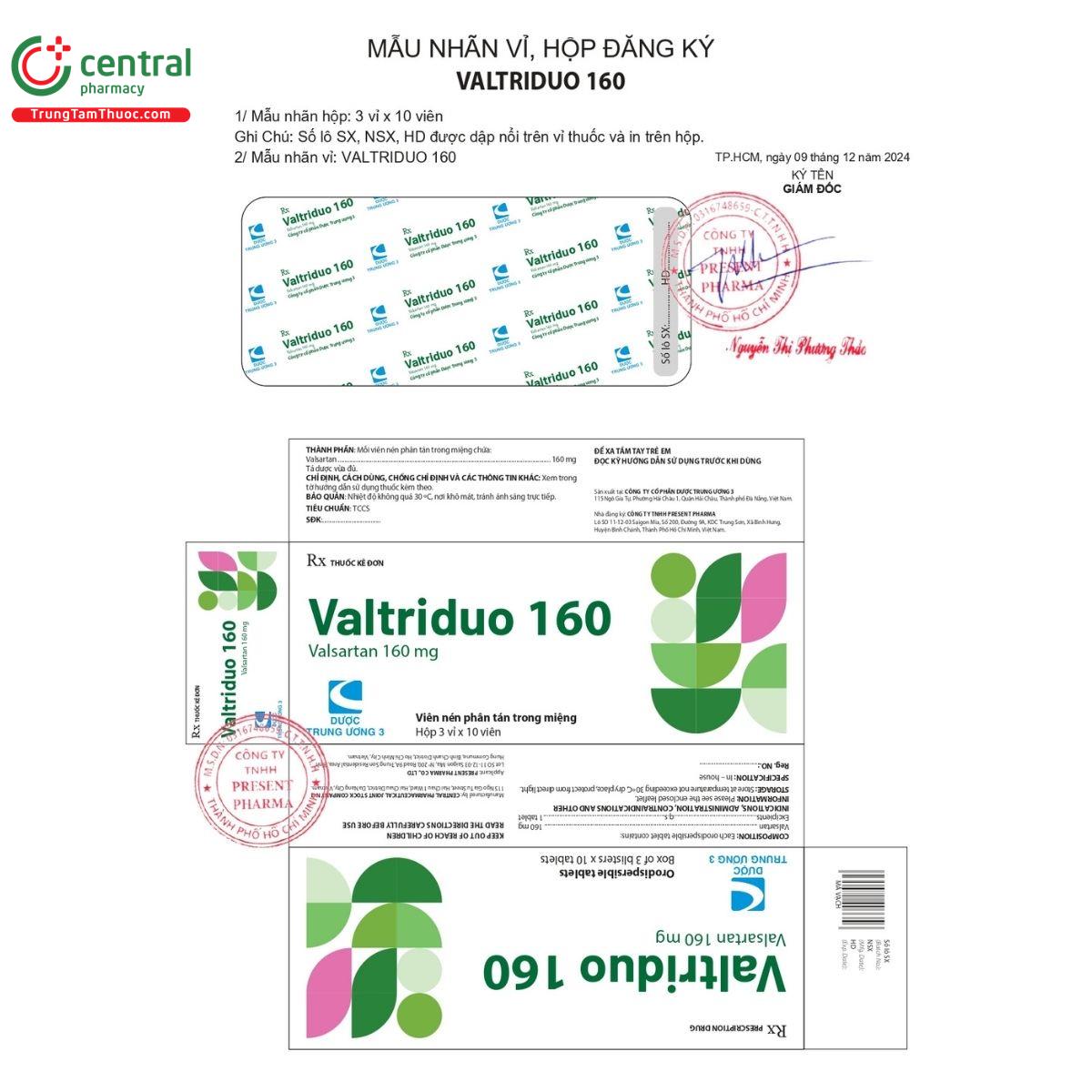 thuoc valtriduo 160 2 N5760 thuoc valtriduo 160 2 N5760