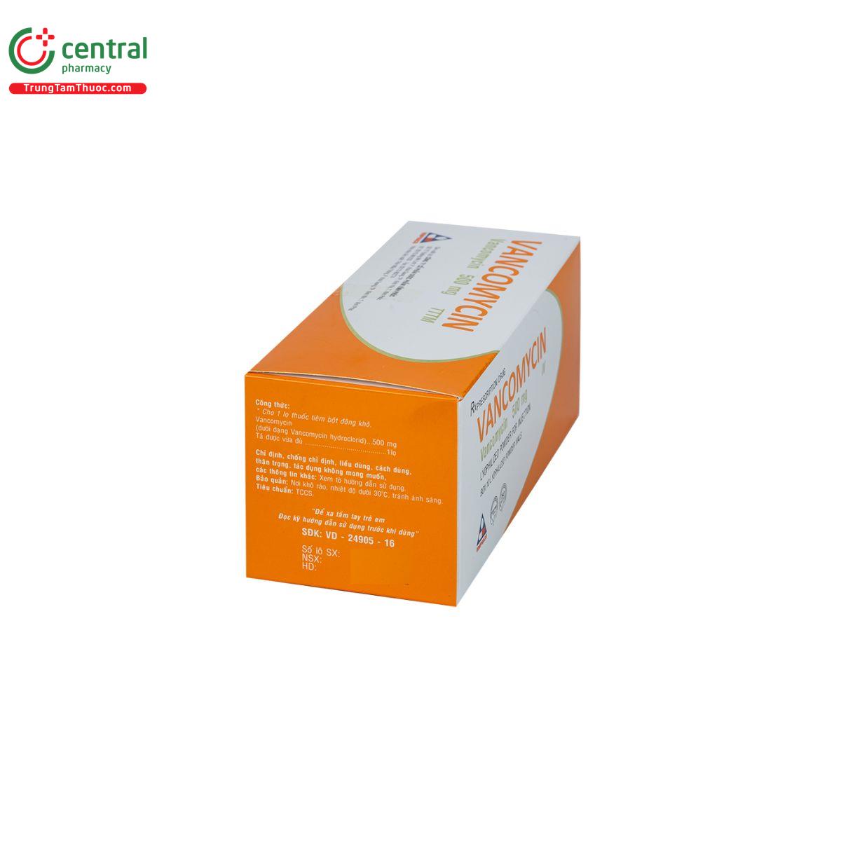 Thuốc VANCOMYCIN 500mg kháng sinh trị nhiễm khuẩn nặng