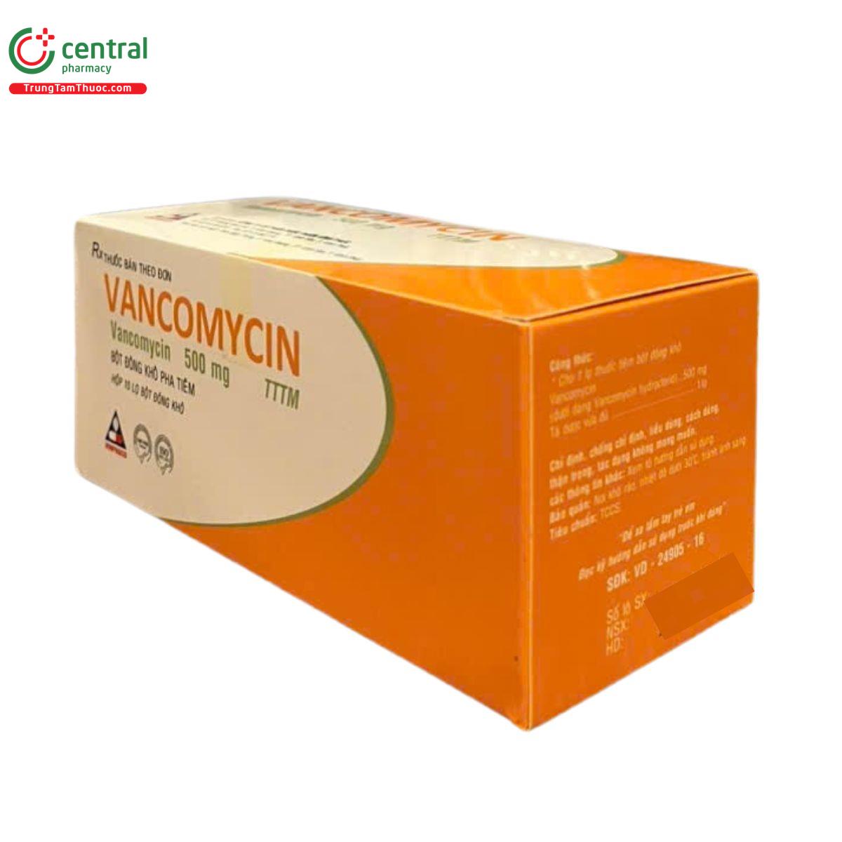 Thuốc VANCOMYCIN 500mg kháng sinh trị nhiễm khuẩn nặng