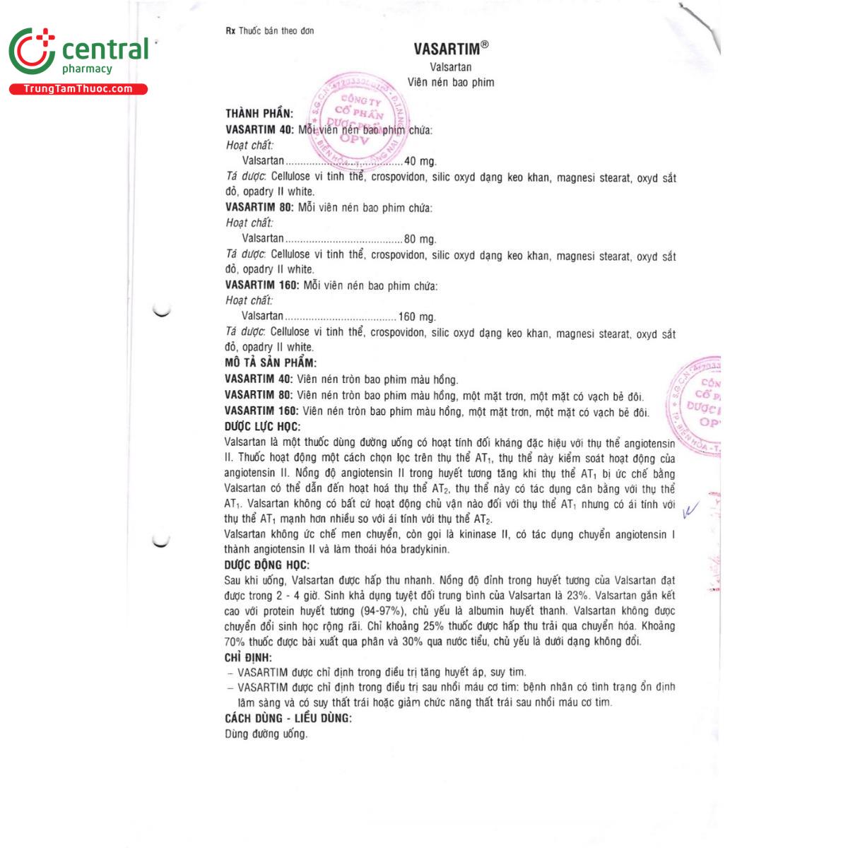 thuoc vasartim 160 3 H2485 thuoc vasartim 160 3 H2485