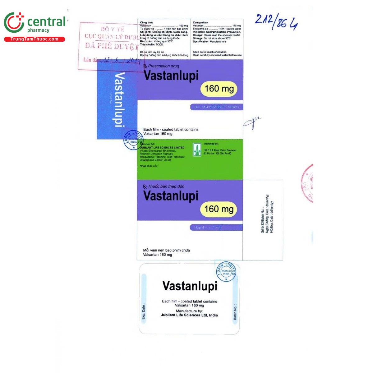 thuoc vastanlupi 160mg 2 D1016 thuoc vastanlupi 160mg 2 D1016