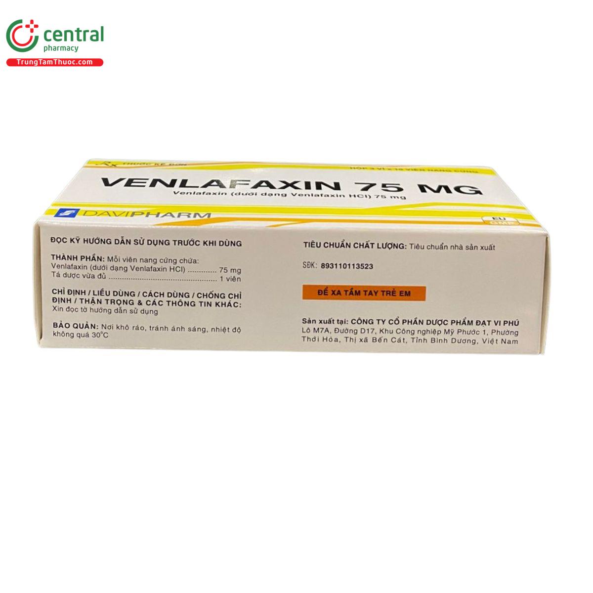 thuoc venlafaxin 75mg davipharm N5140